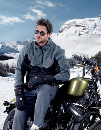 Обогревні рукавички KEMIMOTO з акумулятором 2500mAh, електричні зимові рукавички для чоловіків та жінок, рукавички з підігрівом та сенсорним екраном для катання на лижах, риболовлі, походів (Чорний, M)