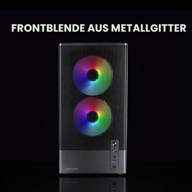 Ігровий корпус Mars Gaming MC-3TCORE Custom ATX/MicroATX, панорамне скло, підтримка рідкого охолодження, чорний