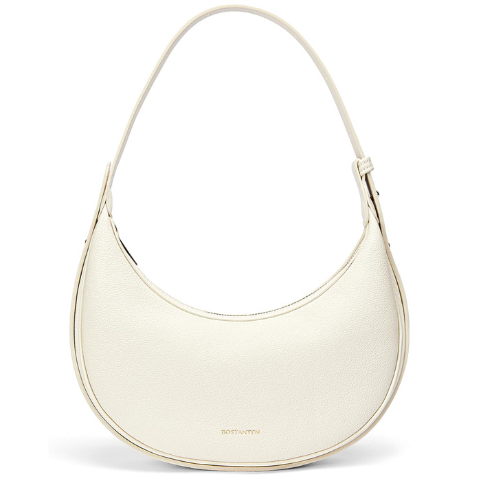 Сумка жіноча BOSTANTEN велика шопер з PU шкіри, елегантна сумка через плече, Hobo Bag чорна (1-3320-бежева)