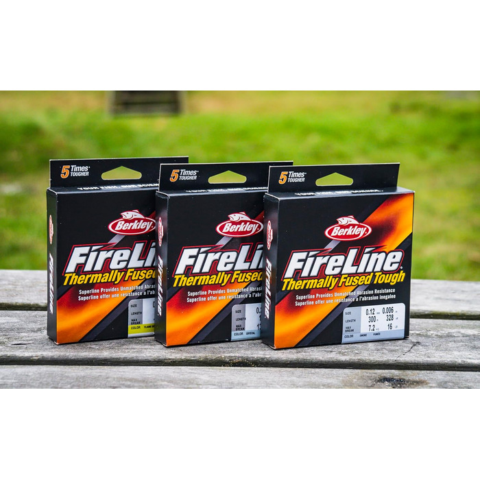 Плетена рибальська волосінь Berkley FireLine Fused Original 8-жильна, кристал, 0,12 мм, 7,2 кг, 300 м – надміцна, зносостійка, для дальніх закидів