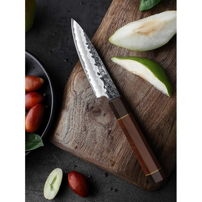 Японський ніж Kiritsuke HOSHANHO 23 см, професійний кухонний ніж з 9 шарів вуглецевої сталі, ніж шеф-кухаря з подарунковою коробкою (9,5 см обцiлок)