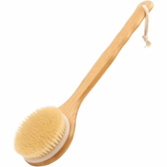 CambOs Bamboo Body Brushes for Women, Long Handle Bath Brushes for Men, Boar Bristle Bath Accessories