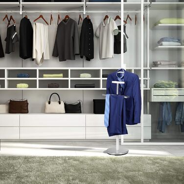 Relaxdays Coat Rack for Men, Metal Clothes Stand, Silent Butler Free-Standing, Clothes Butler, HBT: approx. 111 x 45 x 21 cm (47 x 30 x 112 cm)