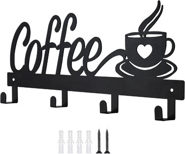 CUKE2BEET Wall-Mounted Coffee Cup Holder – Cup Organizer for Coffee Bar, Kitchen Utensils