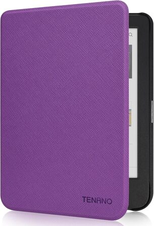 Чохол Tenago для електронних книг Tolino Shine Color/Shine 5(2024)/Shine 4(2022) та Kobo Clara Colour | BW | 2E, тонкий захисний чохол з авто-ввімкненням/вимкненням (квітка) (фіолетовий)