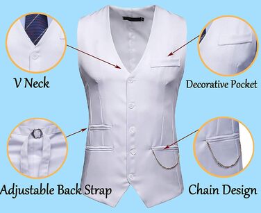 Чоловіча жилетка RONGKIM Showu з паєтками, Slim Fit, для вечірки/весілля, елегантний костюмний стиль, чорна