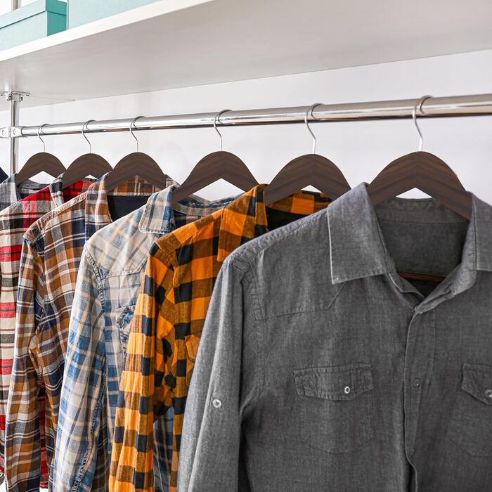 Набір вішалок для штанів та одягу Utopia Home (20 шт.) з дерев'яними поперечинами, білі