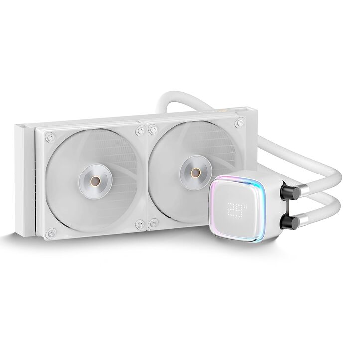 AIO рідинне охолодження ПК з цифровим дисплеєм, 360 мм, для AMD AM4/AM5 та Intel LGA 115X/1200/1700/1851 (Iota L24 WH)