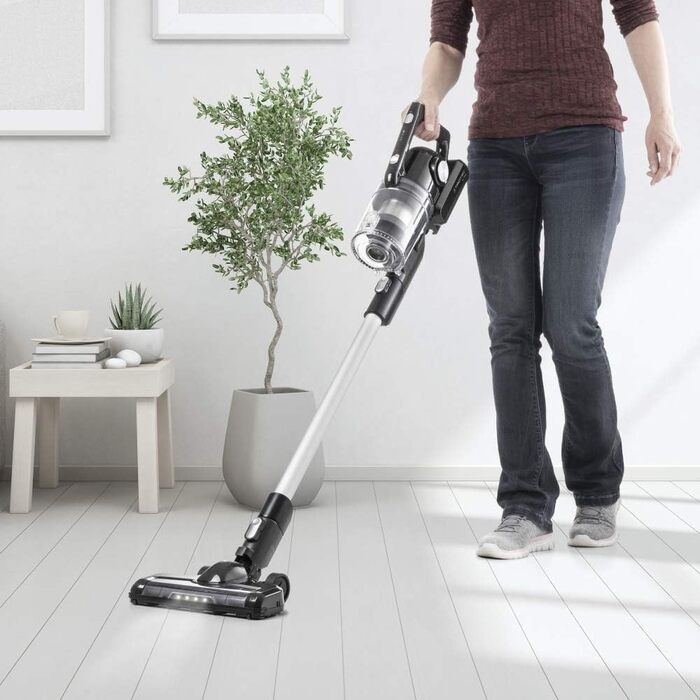 Акумуляторний пилосос Trotec VC 155 E – 2-в-1 ручний бездротовий пилосос – 25,2 В Li-Ion акумулятор, 150 Вт, без мішка, антрацит