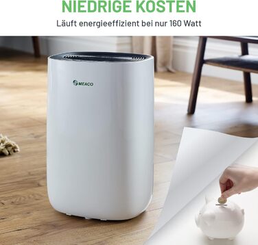 Зволожувач повітря Meaco Ultra Leiser 10L - Електричний зволожувач MeacoDry ABC, 10 літрів, чорний