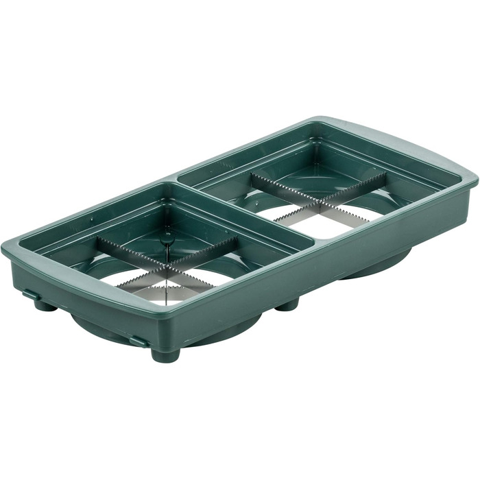 Genius Nicer Dicer Plus (18 частин) - набір для нарізки овочів та фруктів, кухонний інструмент, набір для нарізки кубиками, соломкою, слайсами (смарагдовий)