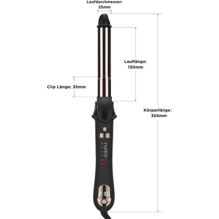Автоматичний локон PARWIN PRO BEAUTY 25mm з нано-титановим покриттям, LCD дисплеєм, 120-210°C