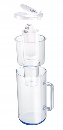 Скляний фільтр-кувшин Aquaphor Nord 2,5 л + 7 змінних картриджів A5 (350 л), сірий