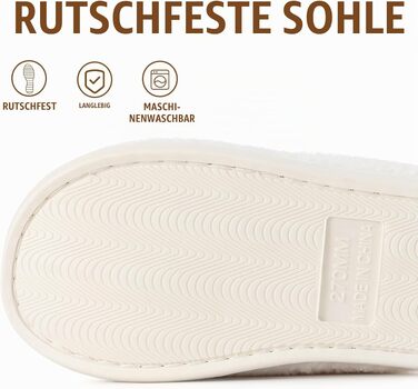 Жіночі м'які капці-тапочки Evshine з ефектом пам'яті (Memory Foam), закриті домашні капці, бежеві, розмір 40/40.5 EU