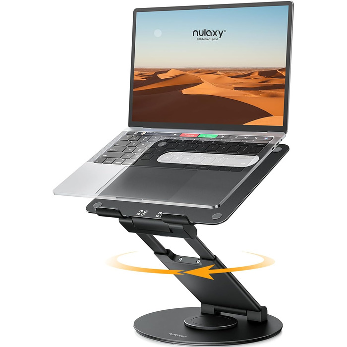 Adjustable Laptop Stand - 360° Swivel Base - Holds 10-17