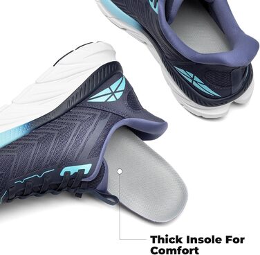Жіночі спортивні сліпони ALLSWIFIT, зручні, для бігу, тенісу, дихаючі, з неслизькою підошвою, для спорту, фітнесу, тренувань, крос-тренінгу, модні кросівки (41.5 EU, Синій)