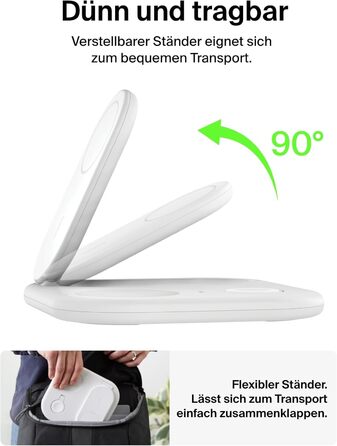 Зарядний пристрій Belkin BoostCharge 3-в-1 з підтримкою Qi2, 15 Вт, MagSafe, для iPhone, Apple Watch, AirPods