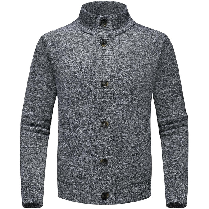 Чоловіча тепла куртка-трік з кишенями, однорядна модель для осені та зими (темно-сірий, S)