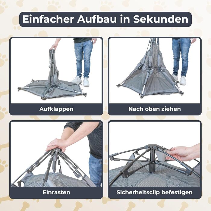 Клітка-вольєр для собак Pety - 100 x 60 см, мобільна переносна клітка з сумкою та кілочками - для відпочинку на природі та вдома - аксесуари для собак, подорожей та кемпінгу, колір антрацит