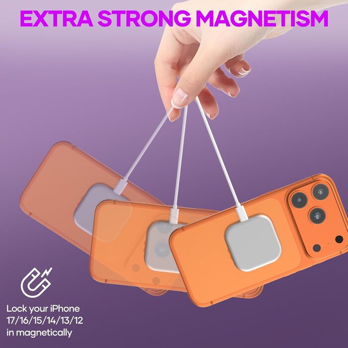 Магнітний зарядний пристрій MagSafe для iPhone: бездротова зарядка, сумісна з iPhone 17, 16, 15, 14, 13, 12, Air-Pods 4, 3, 2, Pro (білий)