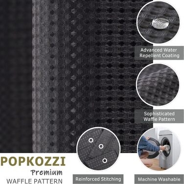 Штора для душу Grauer Waffelmuster, 183x183 см, сіра - водовідштовхувальна, міцна, з поліестеру