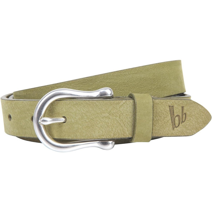 Жіночий шкіряний ремінь Bruno Banani з нубуку світло-зеленого кольору, розмір 100 см