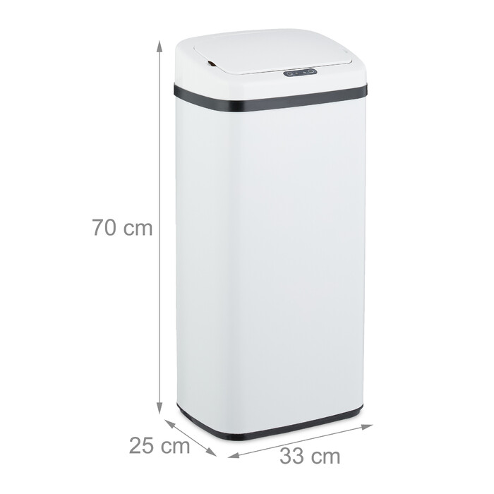 Relaxdays White Sensor Trash Can
