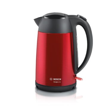 Електричний чайник Bosch DesignLine TWK3P424, 1.7 л, червоний, бездротовий, з індикатором рівня води та захистом від перегріву