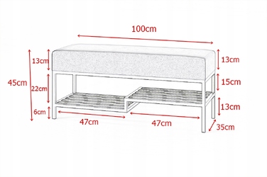 Оббита лава Dominat, 100 x 45,1 x 35 см, багатоколірна