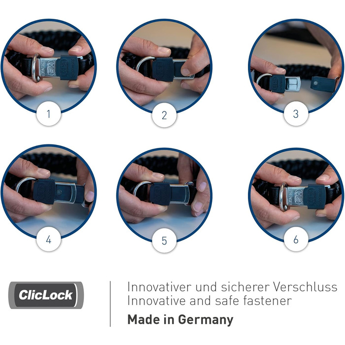 Нашийник для собак Sprenger з паракорду Nylon, 55 см, жовтий, з кліпсою з нержавіючої сталі, водовідштовхуючий, відбиваючий, міцний