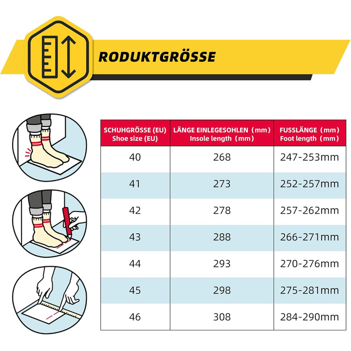 Черевики робочі чоловічі з металевим носком, легкі, дихаючі та міцні, з Clickers та захистом від проколів, неслизька підошва – взуття для професій та будівництва, 44 EU, чорний