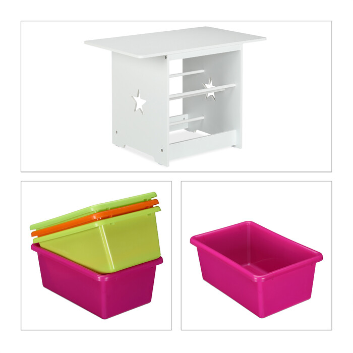 Relaxdays 3-piece children's seating set with storage
