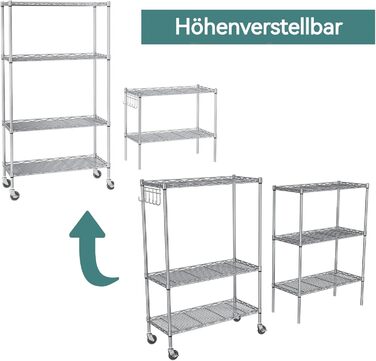 Himimi Regal - Freistehendes Metallregal mit 6 Ablagen