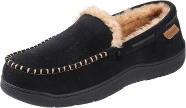 Чоловічі домашні тапочки Zigzagger з мікрозамші та піною Memory Foam (43 EU, Чорний)