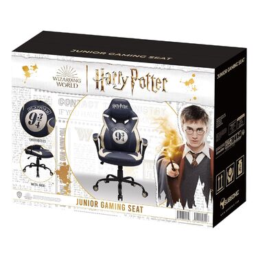 Ігрове крісло Subsonic Harry Potter Гоґвортс для дітей, чорне з золотим, офіційна ліцензія