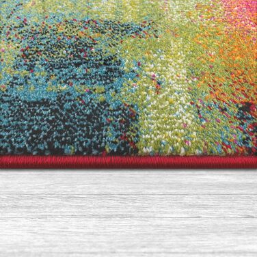 Paco Home Rug Living Room Bedroom Teen Room Short Pile Modern Vintage Abstract Patterns, Size: 80x150 cm, Color: Multicolor 3