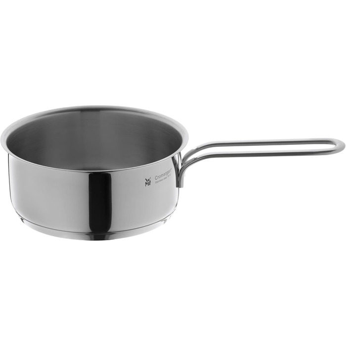Каструля WMF Mini Stielkasserolle 14 см з нержавіючої сталі Cromargan, 0,9 л, без кришки, для невеликих порцій, Induktion
