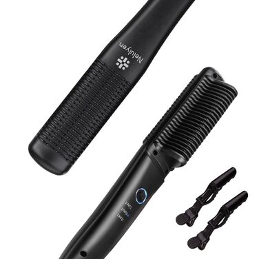 Професійний випрямляч для волосся з керамічним покриттям, чорний, захист від опіків, швидкий нагрів за 30 секунд