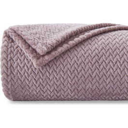 Плед NEWCOSPLAY з візерунком колосків пшениці, 130x150 см / 150x200 см, м'який, теплий, для дивана, фіолетовий