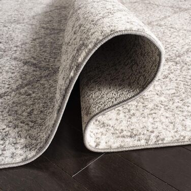 Килим SAFAVIEH Distressed для вітальні, їдальні, спальні - колекція Madison, короткий ворс, 155 x 229 см (сірий та слонова кістка)