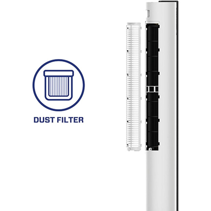 Вентилятор вежний Smart Clean Air Optima CA-407 Luxus з іонізацією та фільтром від пилу - до 500 м³/год, управління зі смартфона