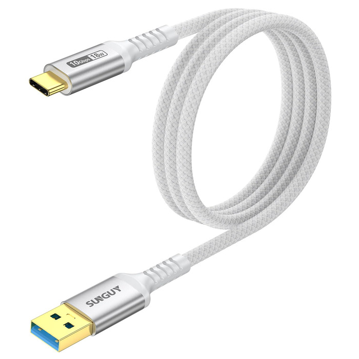 Кабель USB-C SUNGUY, 30 см, USB 3.0 Gen 2, 10 Гбіт/с, для iPhone, Galaxy, Google Pixel, Android Auto, Huawei