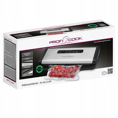 Вакууматор ProfiCook PC-VK 1146, чорний, 120 Вт, з набором пакетів