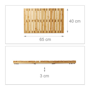 Relaxdays Bamboo Mat for Bathroom