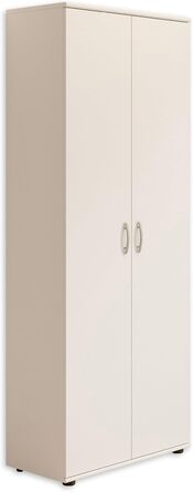 Stella Trading 3 Shoe Cabinet Tall, White - Versatile multipurpose cabinet with adjustable shelves - 70 x 176 x 35 cm (W/H/D)