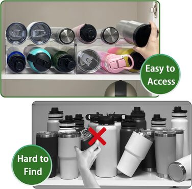 4-Piece Stackable Bottle Rack, Plastic Bottle Holder for Refrigerator, Cabinet, Kitchen Organizer Storage & Organization, Wine Bottle Storage for Kitchen Cabinet (6-Bottle)