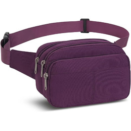 Поясна сумка на пояс для чоловіків та жінок, спортивна, для подорожей, прогулянок з собакою, на відкритий простір (фіолетовий)