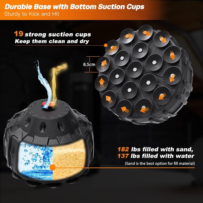 Стенд для боксерського мішка YOLEO, 178 см, чорний - для професійних тренувань