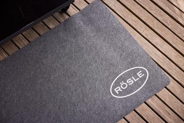 RÖSLE BBQ-килимок для гриля, захисна підстилка для підлоги під вугільний та газовий гриль, жаростійкий і водостійкий, з переробленого матеріалу, 120x70 см