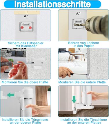 Захист для воріт NAIZY Rollo 0-150см: сітка для дитячих воріт, захист від собак, ролетна конструкція, білий